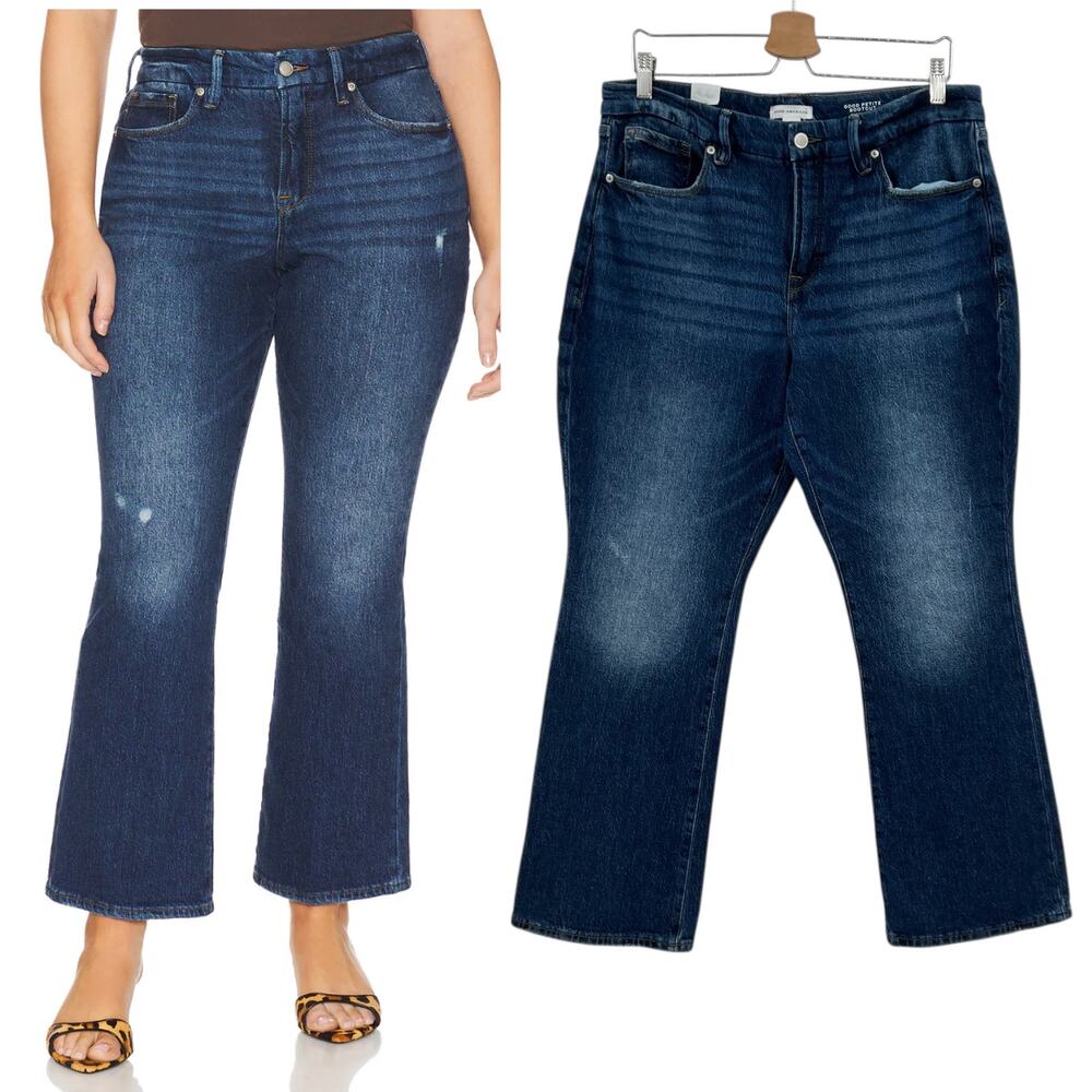 Good American Good Petite Boot Jeans Indigo074 Blue Size 14‎ 32